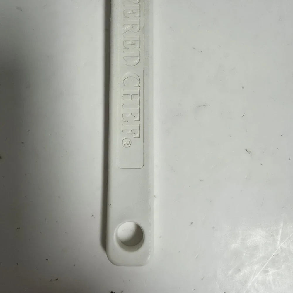 Vintage Pampered Chef Silicone Scraper Spatula Cranberry Red White Made in USA